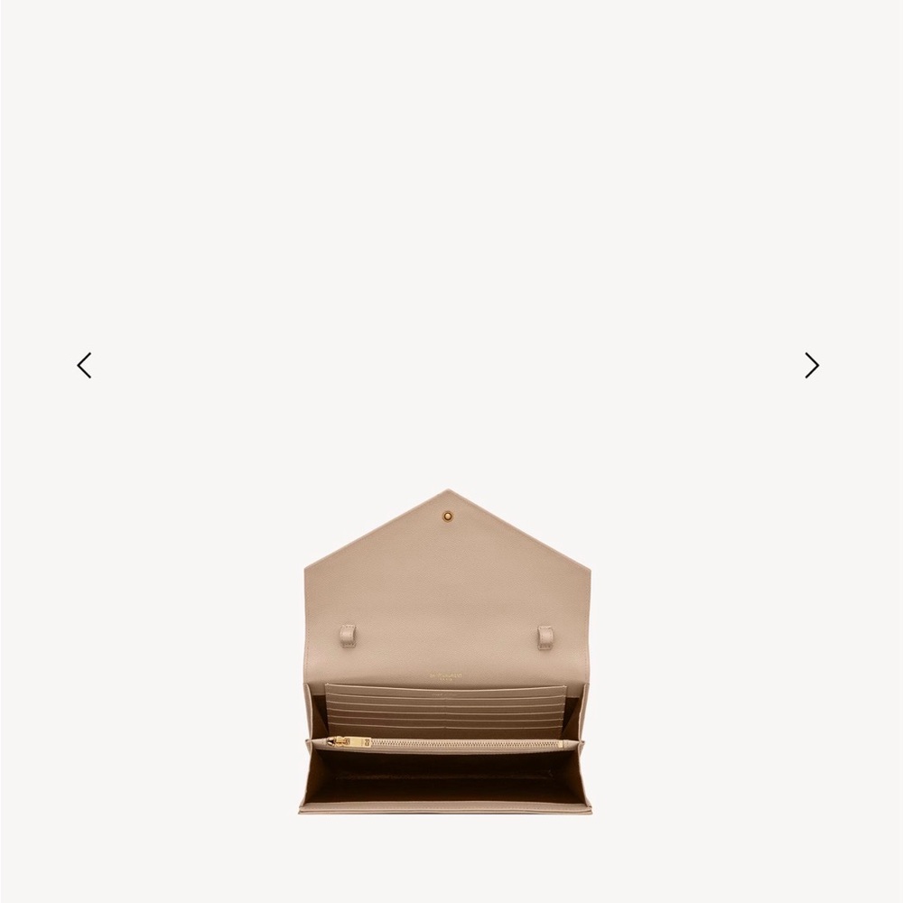 Yves Saint Laurent Classic CASSANDRE chain on wallet in grain LEATHER full set - Picture 5 of 12